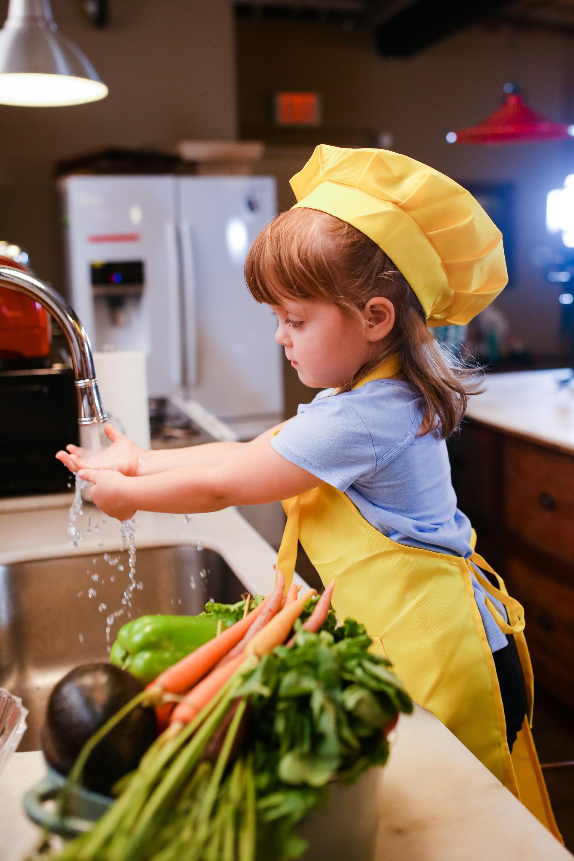 Kids organizing, cooking and helping in the house