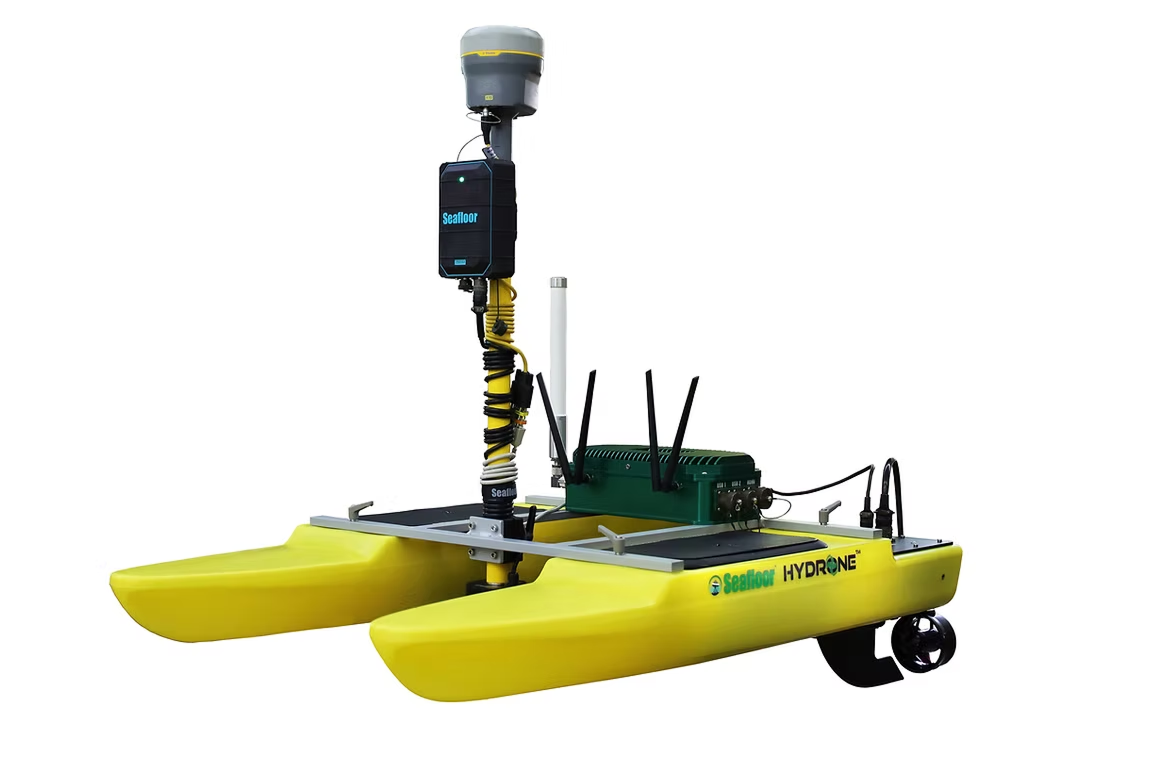 The Seafloor HyDrone allows Laugenour and Meikle to collect hydrographic information using a remote-controlled survey vessel.