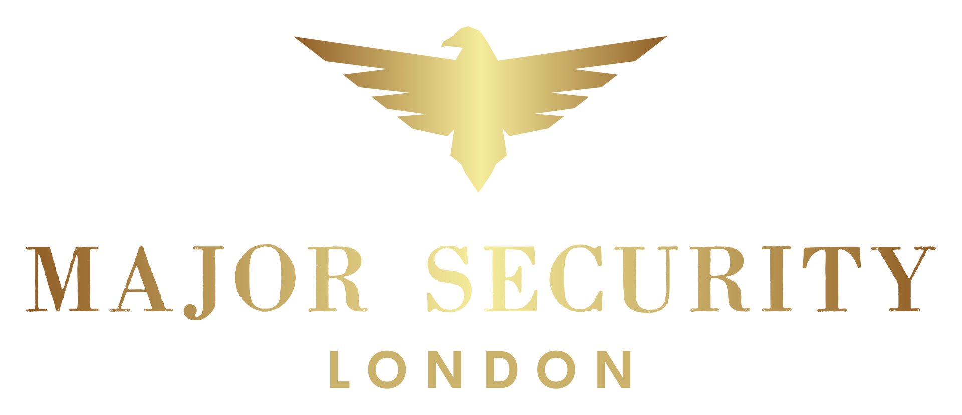 Gold logo: eagle above