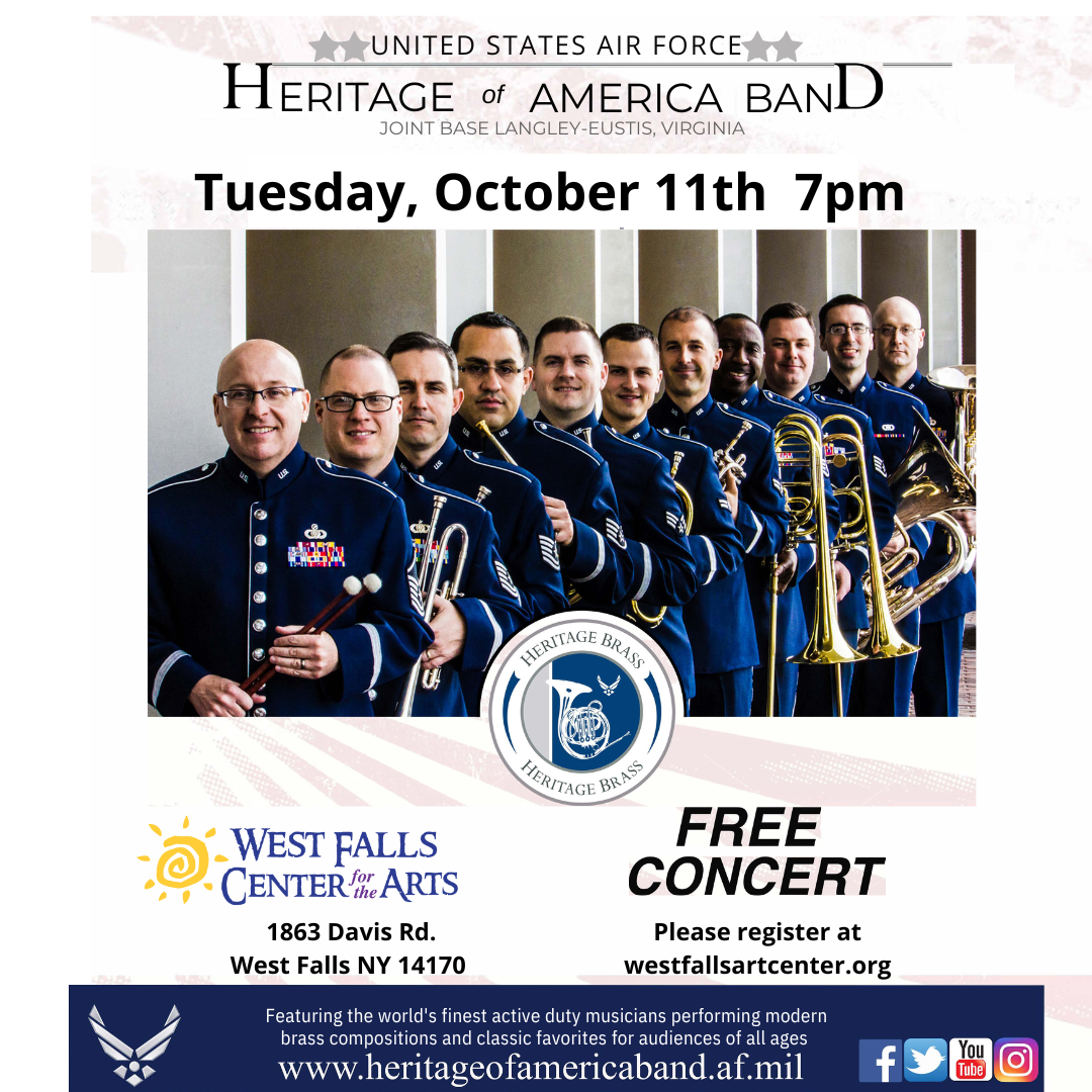 Promotional poster for US Air Force Heritage of America Band concert. 