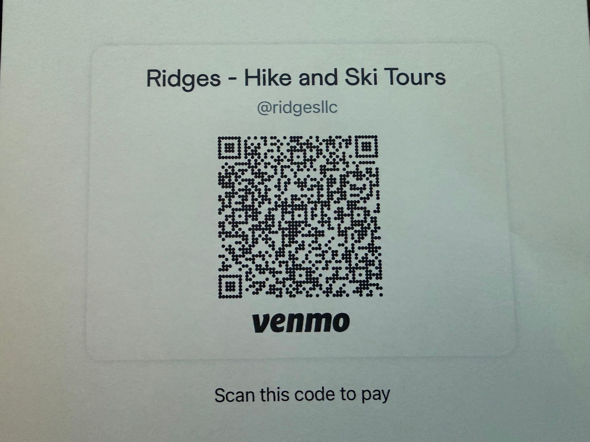 Ridges Venmo