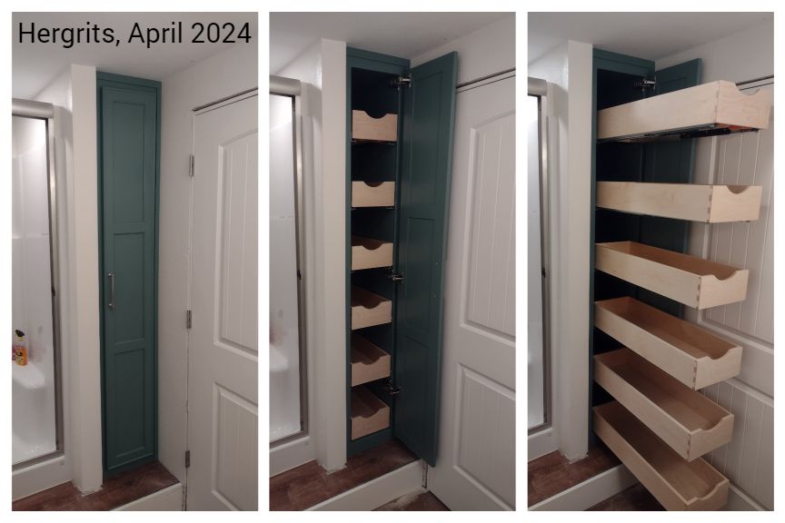 A picture of a closet with the date april 2024