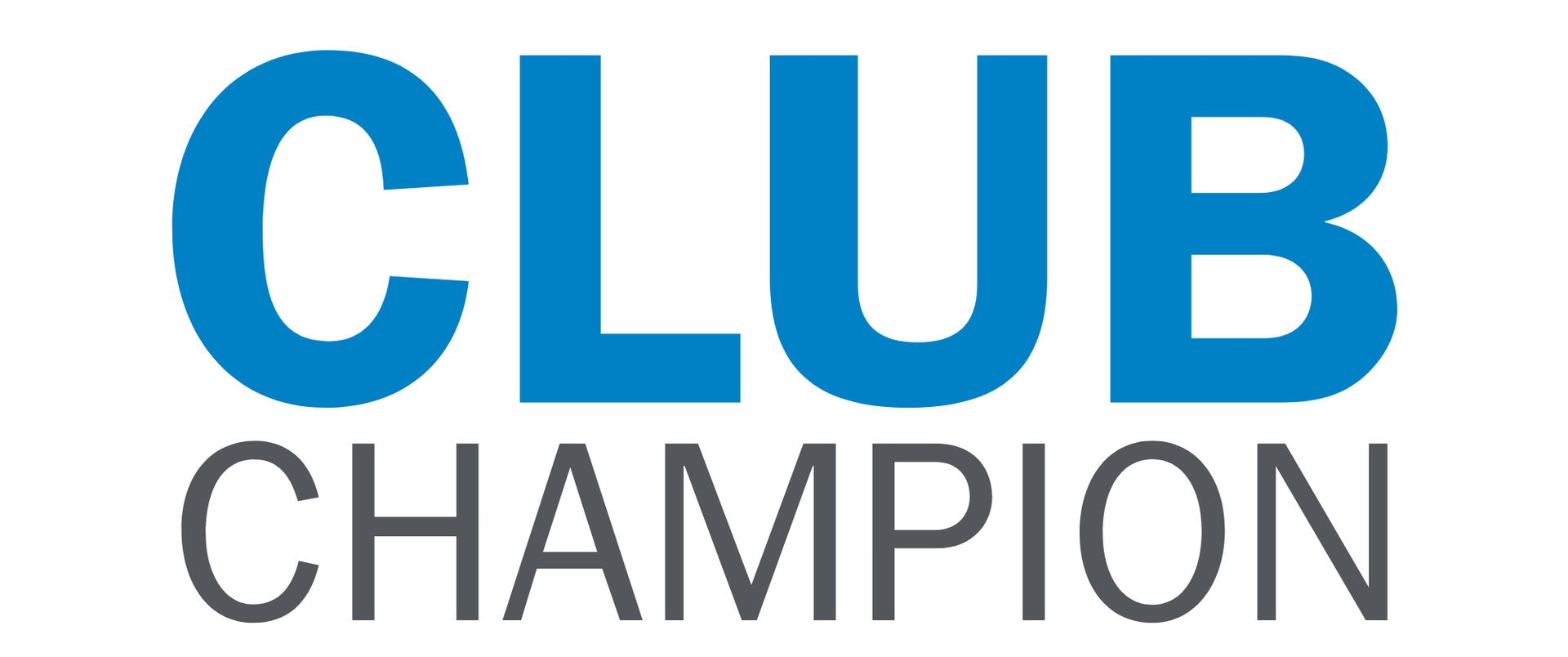 Club Champion logo in blue and gray text