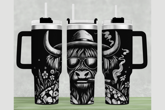 40 oz Tumbler Highland Cow