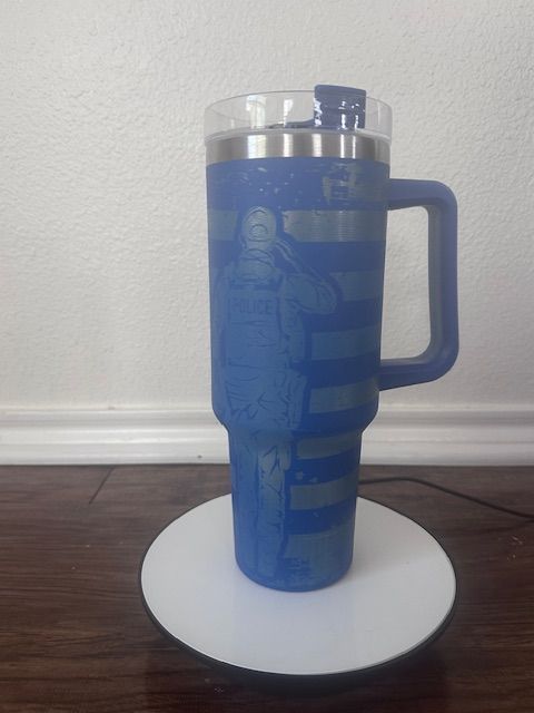 40 oz Blue - BACK THE BLUE Police themed tumbler