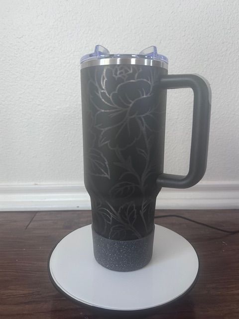 40 oz Black - Roses Themed Tumbler