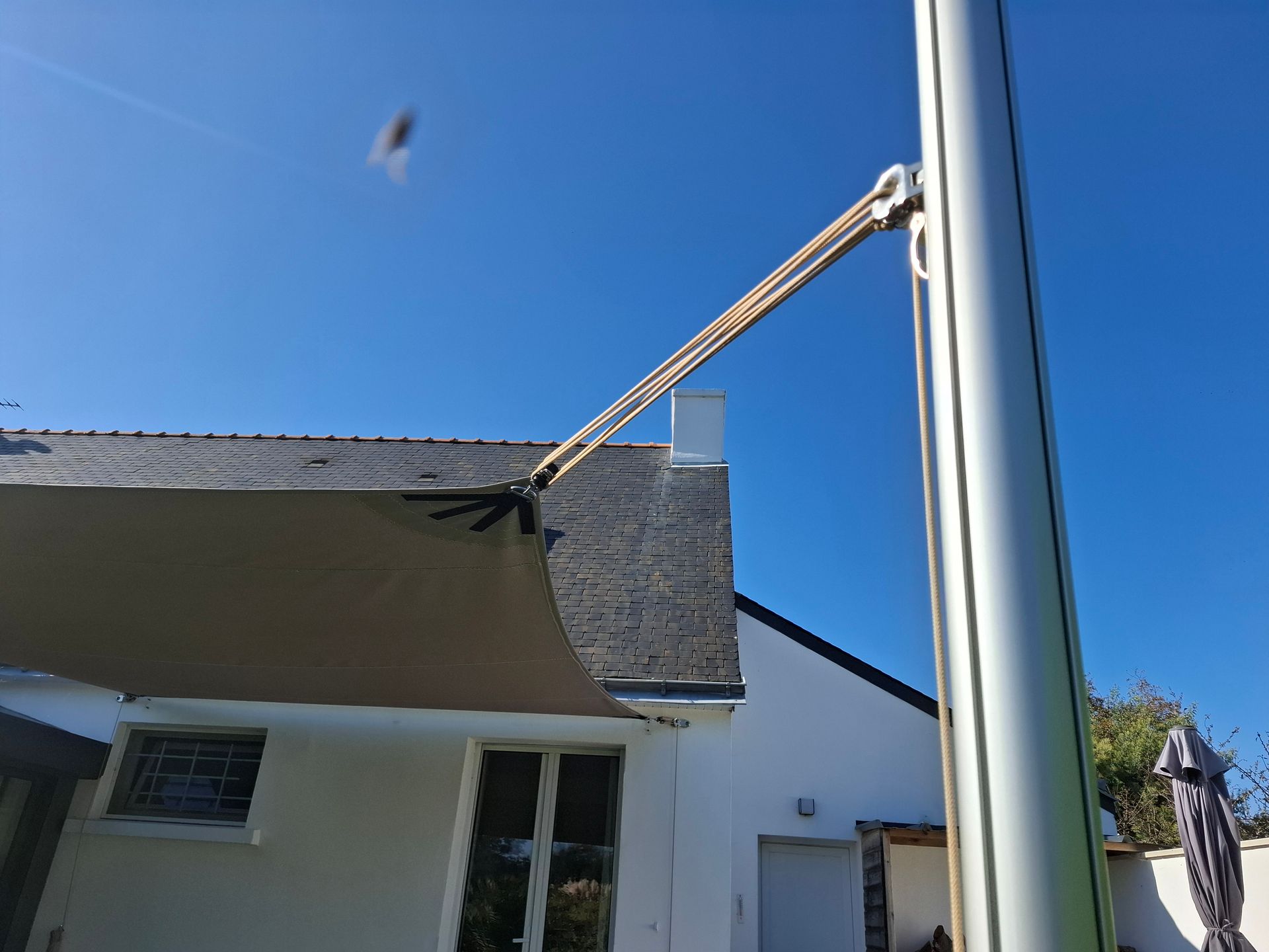 Mat aluminium anodise , palan et sanglage Dyneema