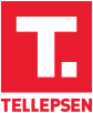 Logo of Tellepsen construction company: white "T." in a red square, with "TELLEPSEN" below.