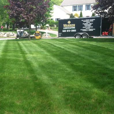 Backyard Lawn Maintenance — Shrewsbury, MA — Warren Landscaping Backyard Lawn Maintenance — Shrewsbury, MA — Warren Landscaping