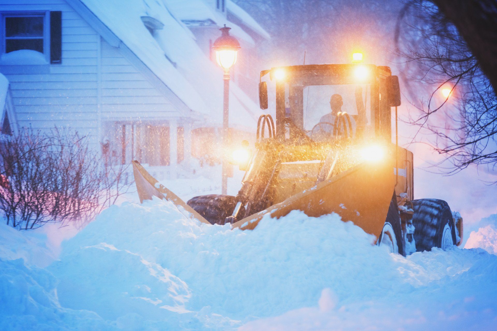 Snow Removal On City Street — Shrewsbury, MA — Warren Landscaping Snow Removal On City Street — Shrewsbury, MA — Warren Landscaping