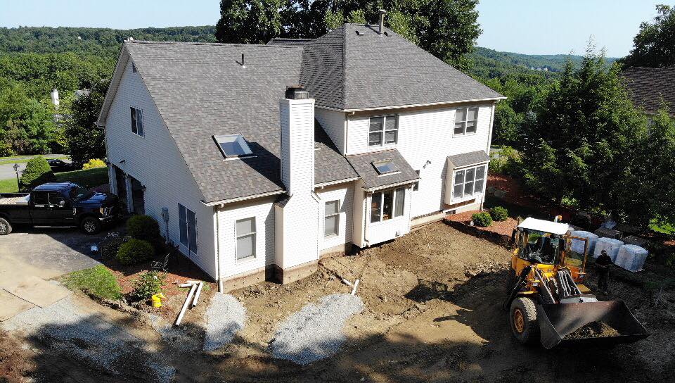 Before Big House Lawn On Renovation — Shrewsbury, MA — Warren Landscaping