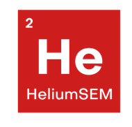 Helium This is an image of a white helium SEM logo