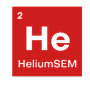 Helium SEM This is a red Helium Logo