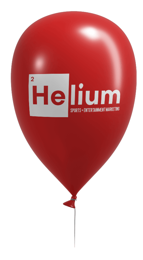 Helium SEM This is an image of a red balloon with a white helium logo