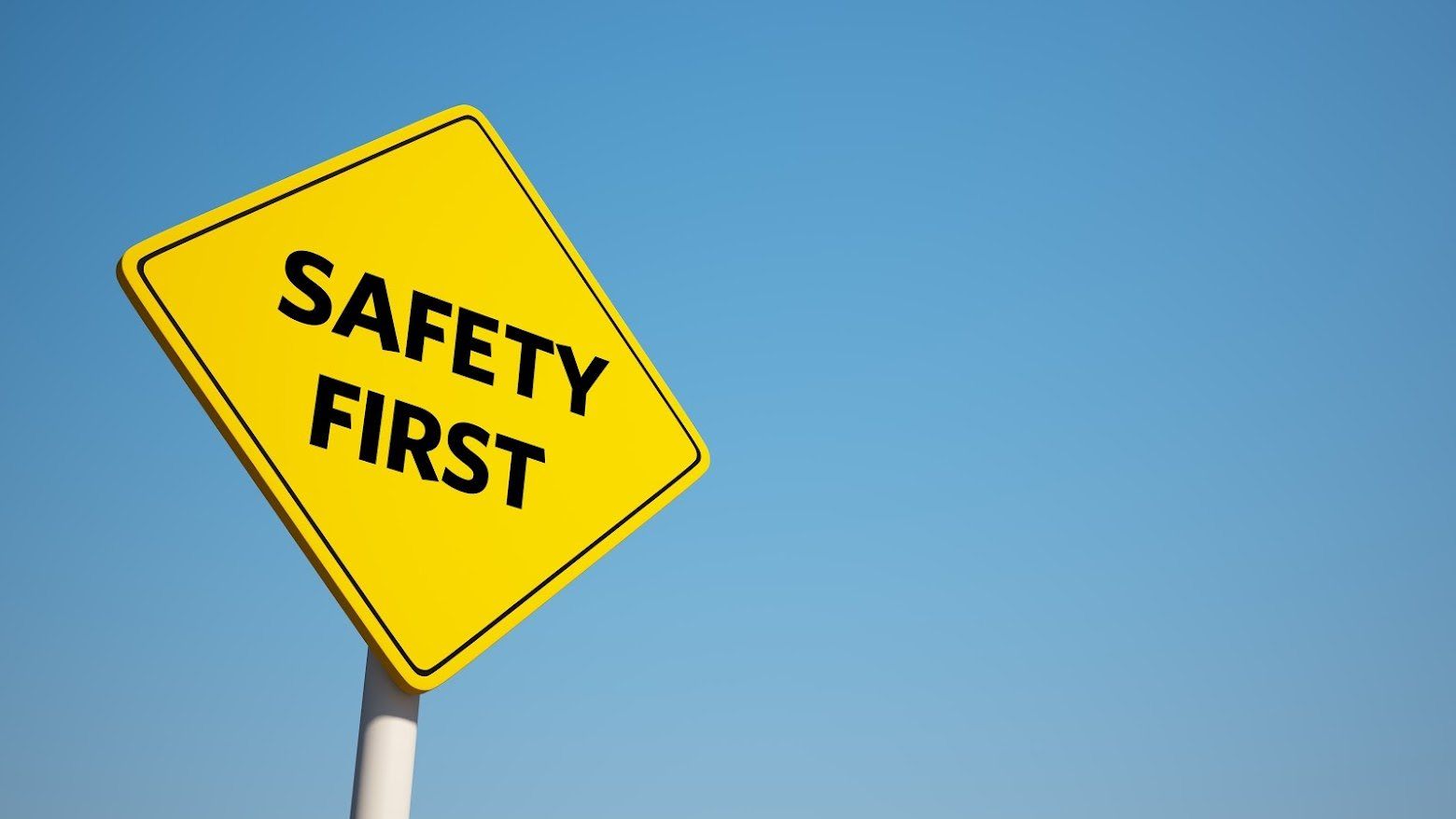 Safety First Sign — Manteno, IL — Miller Hydraulic Services, Inc. Safety First Sign — Manteno, IL — Miller Hydraulic Services, Inc.