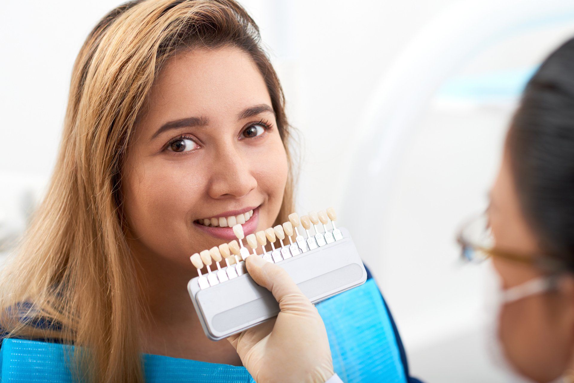 Checking White Shade — New Iberia, LA — Gary Family Dental Checking White Shade — New Iberia, LA — Gary Family Dental