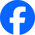 Facebook logo: white lowercase “f” on a blue circle