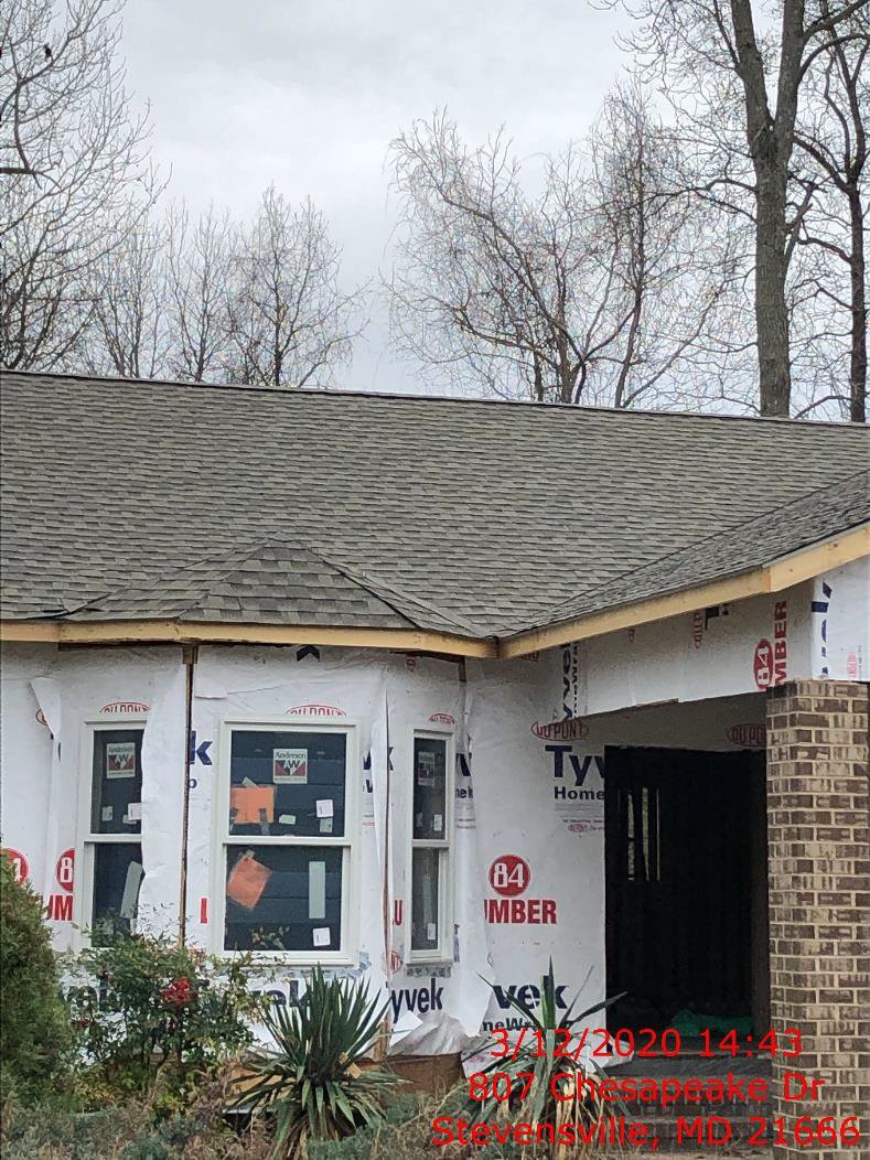 front of the house fire damage
