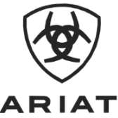 Ariat logo: a shield with an abstract symbol and the word 