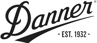 Danner logo, black script text 