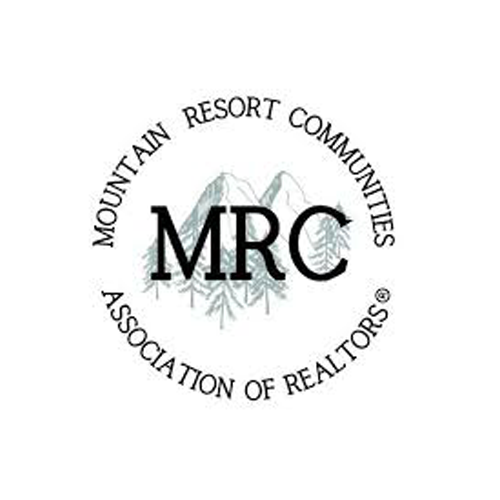Mountain Resort Communities Association of Realtors (MRC) circular logo in black and gray