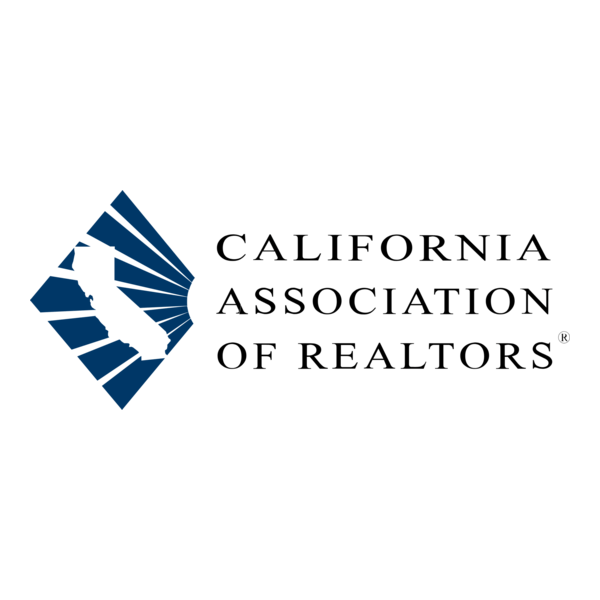 California Association of Realtors logo with blue geometric icon and black text on white background