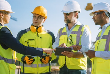 Contractors on Commercial Job Site