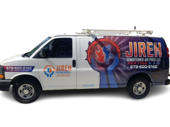 a white van with the word jireh on the side