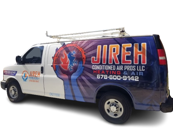 a white van with the word jireh on the side