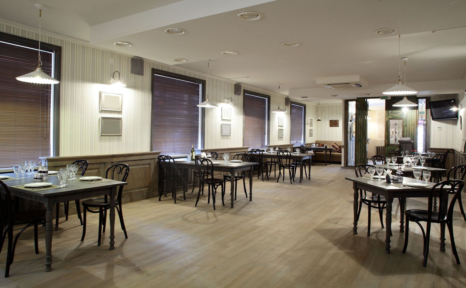 new clean luxury restaurant european style
