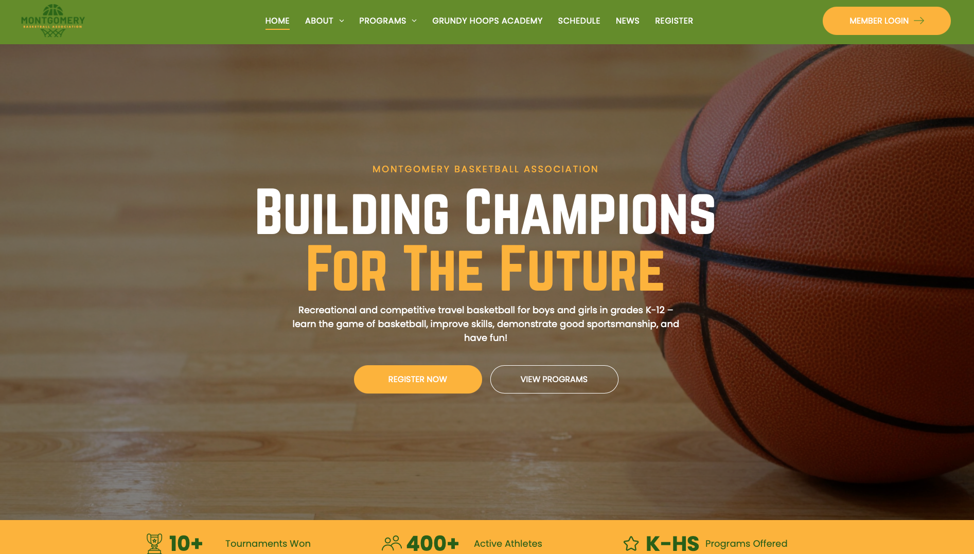 New MBA Website Screenshot