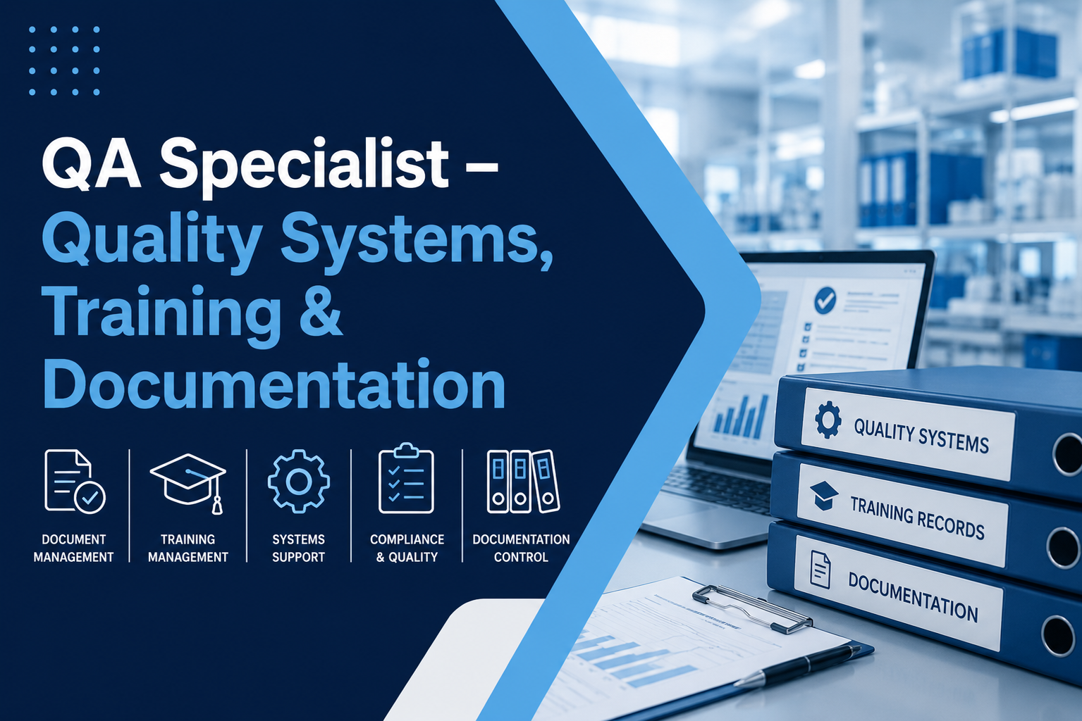 Recrutement par SQUIPP d'un QA Spécialiste - Quality Systems, Training & Document à Beerse