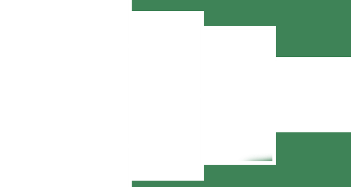 A green and white cross on a white background.