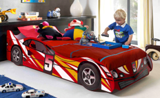 red race car bed