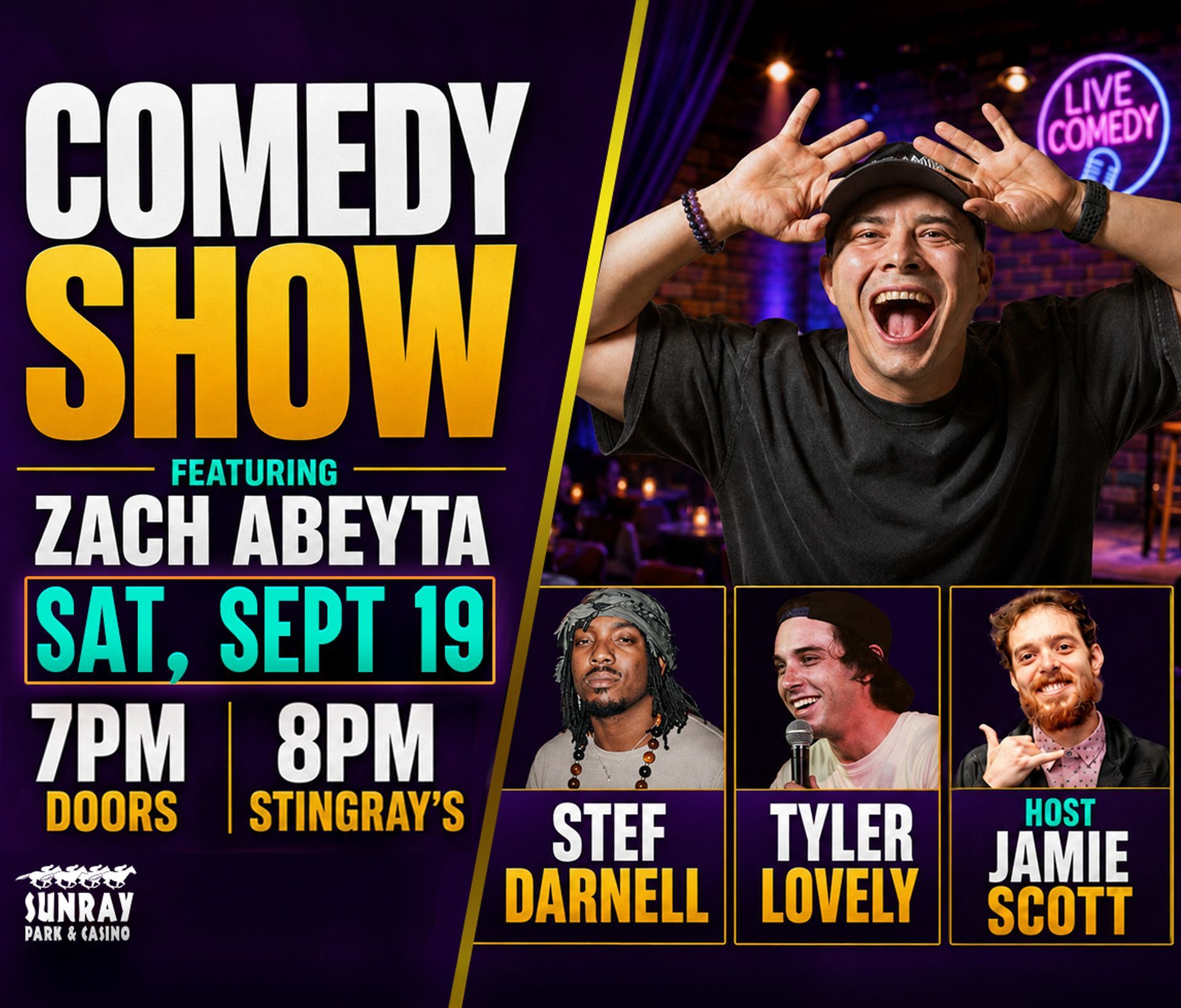 Comedy Night at SunRay Park and Casino