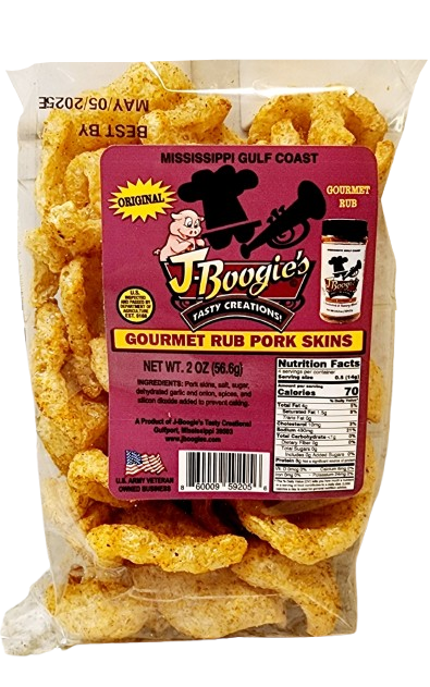 J-BOOGIE'S GOURMET RUB PORK SKINS