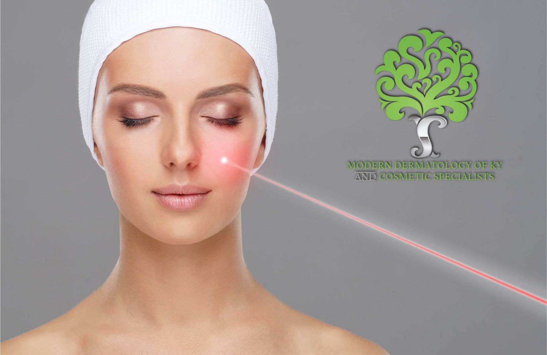 A woman receiving laser facial treatment near Lexington, Kentucky (KY)