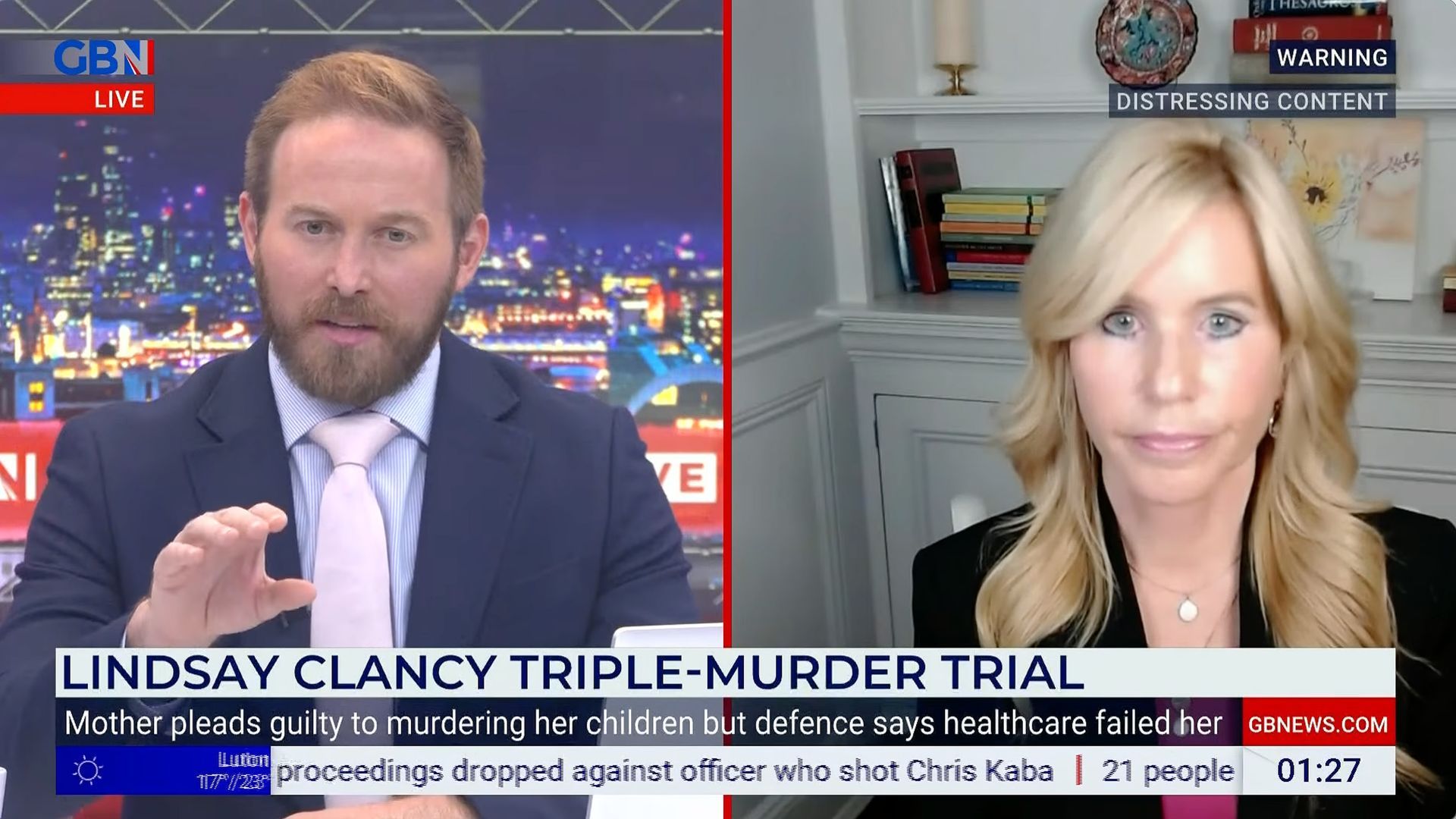 Diane Birnholz is a Legal Analyst on GBN News – The Late Show Live discussing The Lindsay Clancy Triple-Murder Trial
