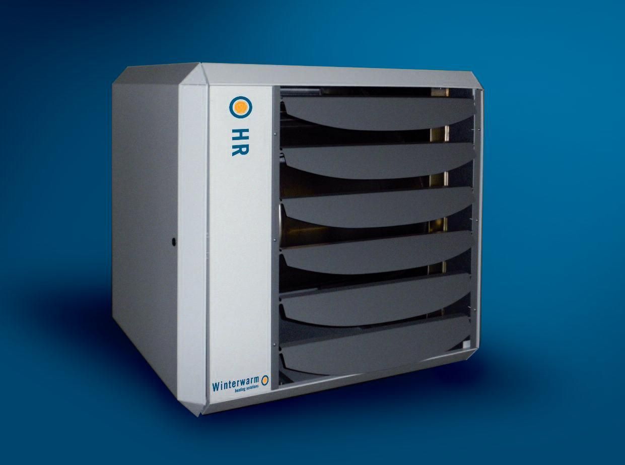 A warm air heater by Winterwarm with the word hr on it