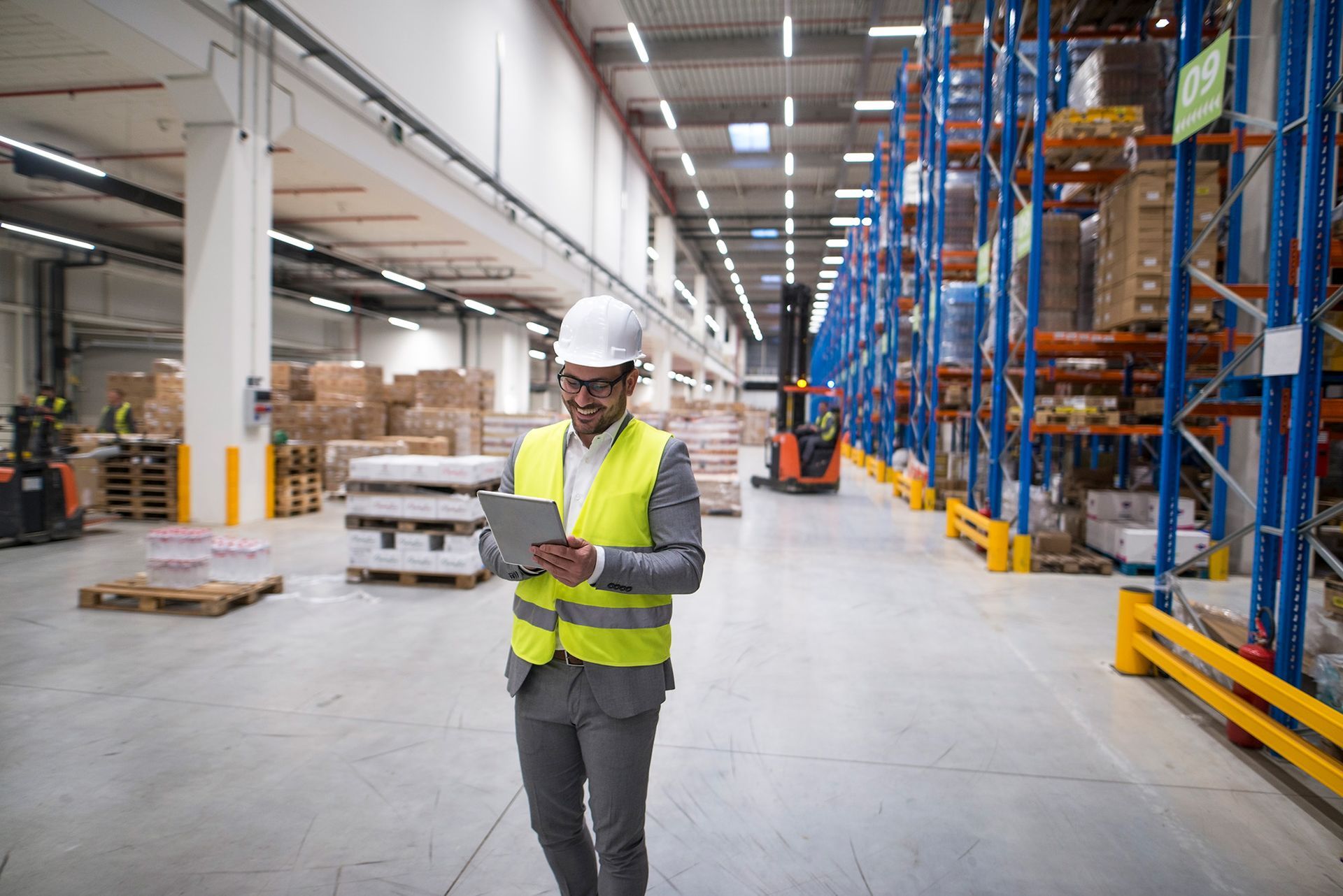 large warehouse with internal heating