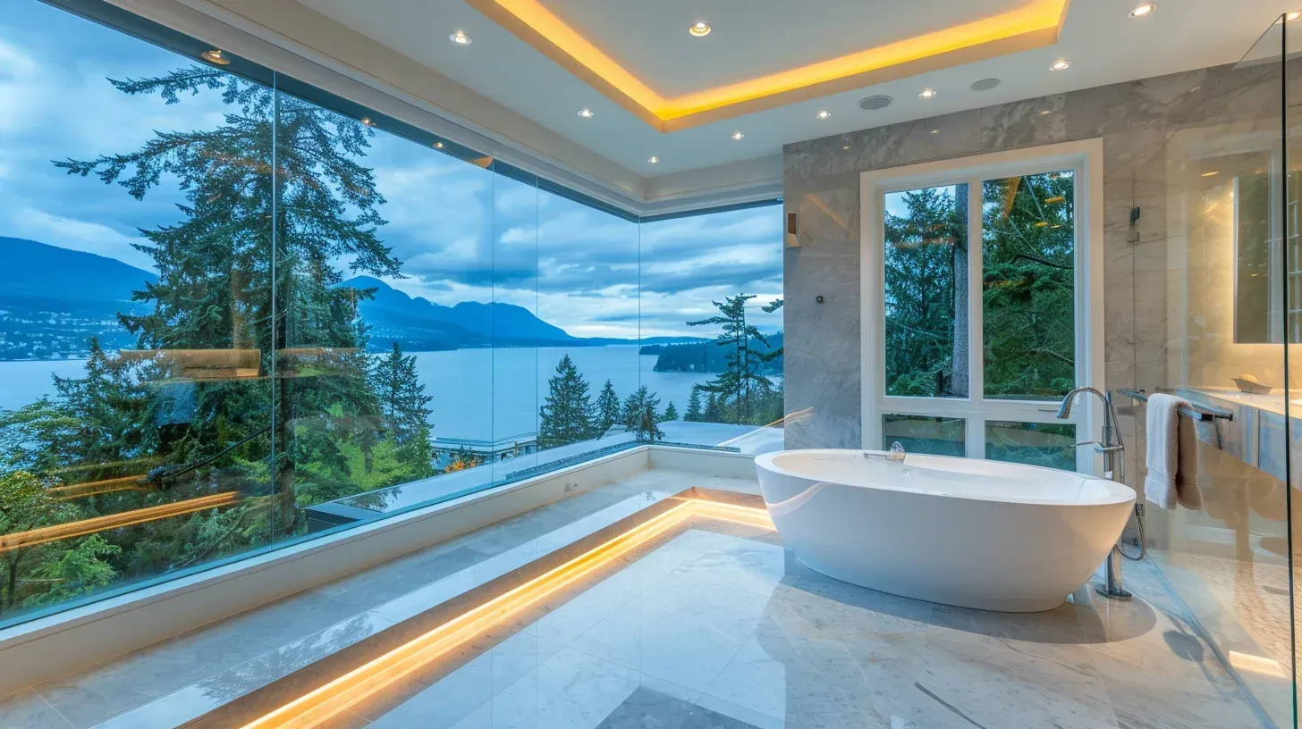 High-end bathroom remodeling Vancouver with porcelain slab shower walls and linear drain. Heated tile flooring increases year-round comfort. Installed using industry-standard waterproof membranes.
Affordable bathroom renovation Vancouver including vanity replacement and toilet upgrade. Ceramic wall tiles and LED lighting modernize outdated space. Transparent bathroom remodeling cost consultation available.
Contemporary bathroom renovation Vancouver BC with frameless glass enclosure and matte black hardware. Recessed lighting improves brightness and energy efficiency. Delivered by experienced bathroom renovation contractors.
Vancouver bathroom remodel transformation featuring tub-to-shower conversion. Waterproof backer board and drainage improvements enhance longevity. Fully code-compliant plumbing and electrical upgrades included.
Residential bathroom renovation Vancouver with custom vanity cabinetry and integrated sink. Quartz countertop and soft-close drawers add premium touch. Completed by trusted local bathroom remodeling experts.