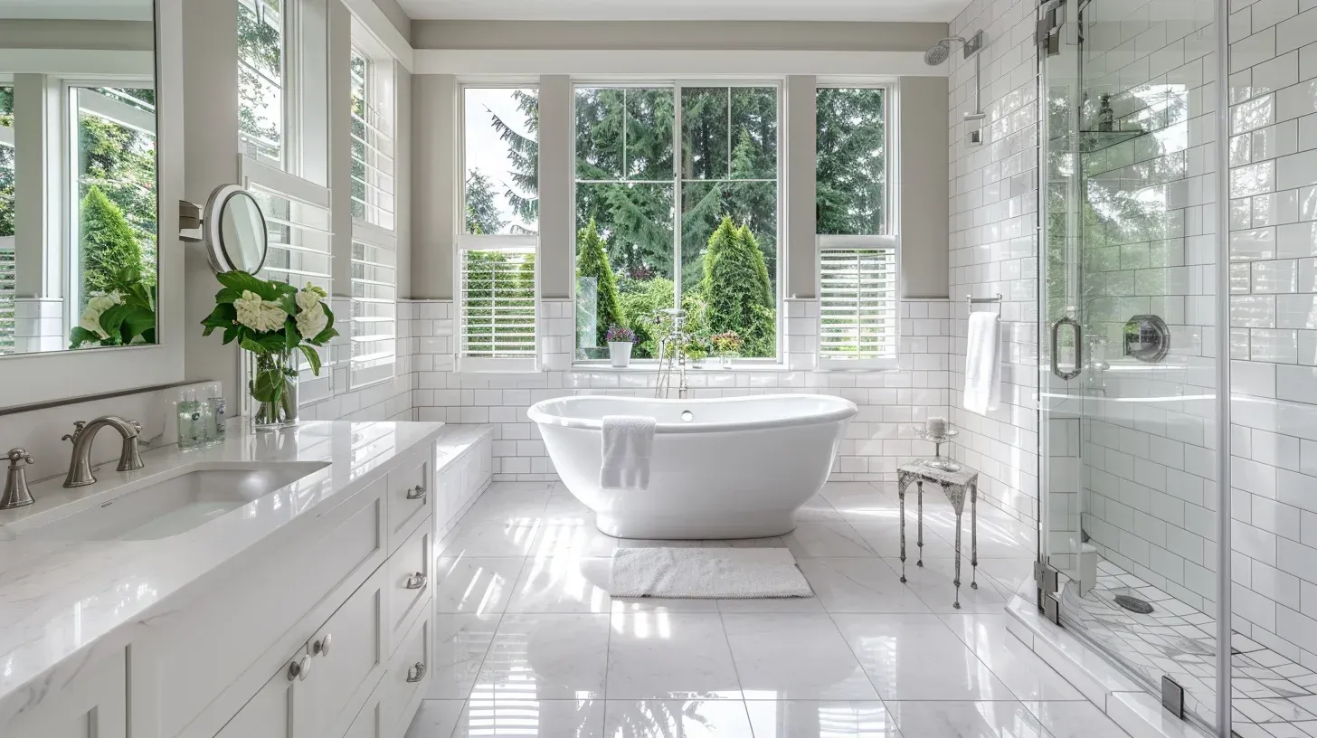 High-quality bathroom renovation Vancouver BC featuring glass shower enclosure and matte black hardware. Updated plumbing lines ensure efficiency. Completed under inspection approval.
Spa-style bathroom remodel Vancouver with freestanding tub and custom tile feature wall. Heated porcelain floors add luxury comfort. Built by licensed renovation professionals.
Vancouver bathroom makeover with dual flush toilet and waterproof flooring. Vanity replacement improves storage capacity. Affordable remodeling solutions available.
Greater Vancouver bathroom renovation including custom vanity cabinetry and stone tile flooring. Smart lighting automation installed. Completed by certified bathroom remodeling contractors.
Modern bathroom remodeling Vancouver with open-concept wet room layout. Linear drain and full waterproof membrane ensure longevity. Designed for high-end residential properties.