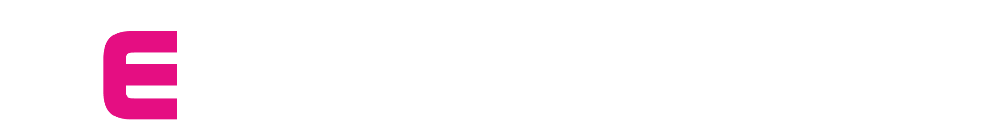Pink letter E.
