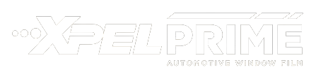 XPEL PRIME automotive window film logo in white.