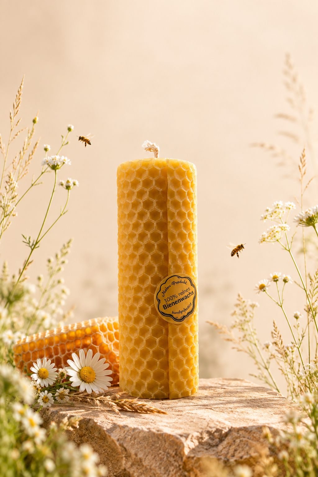 Bienenwachskerze - gerollt
