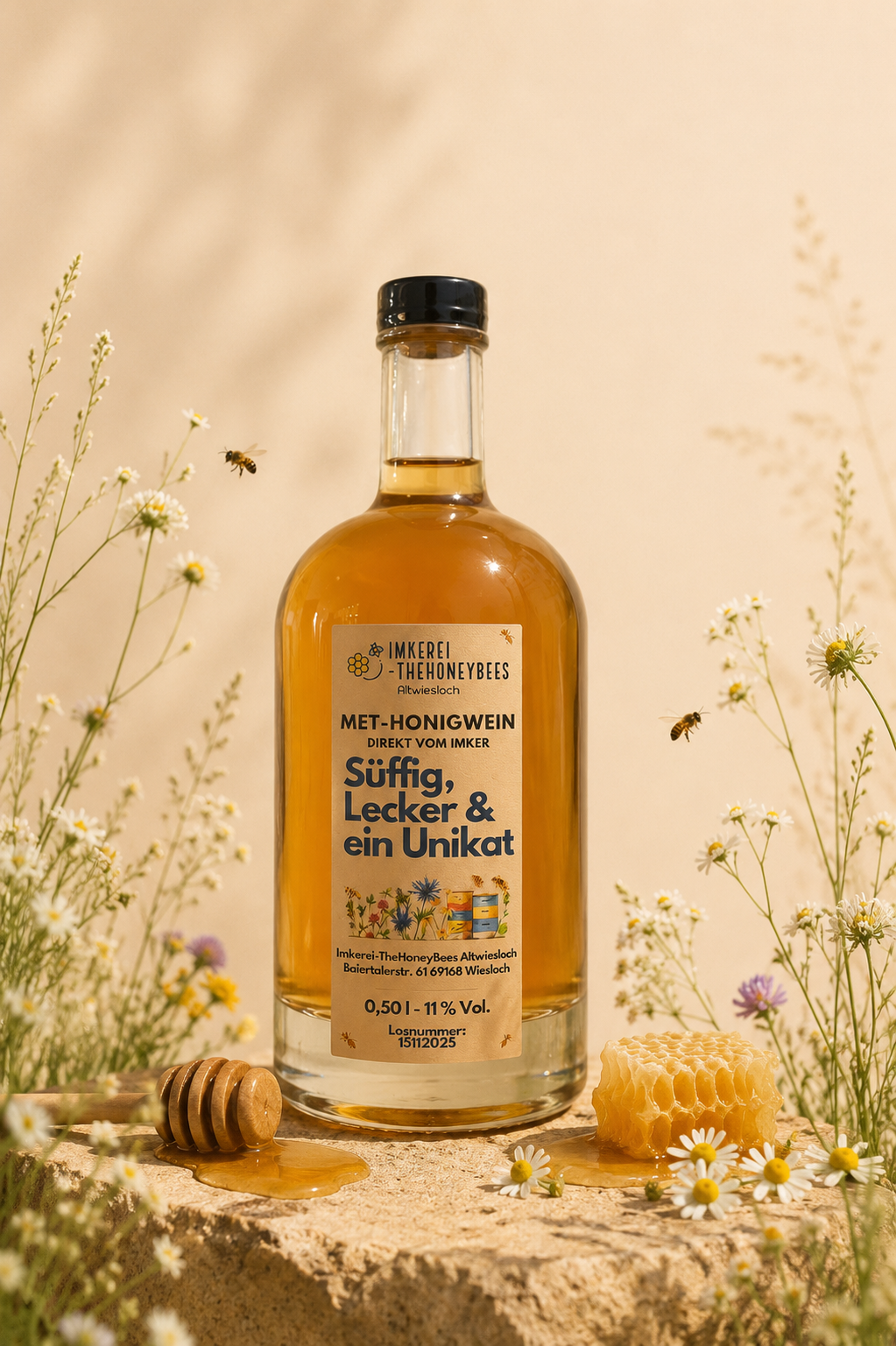 MET-Honigwein vom Imker - 0,5l / 11,0% vol.