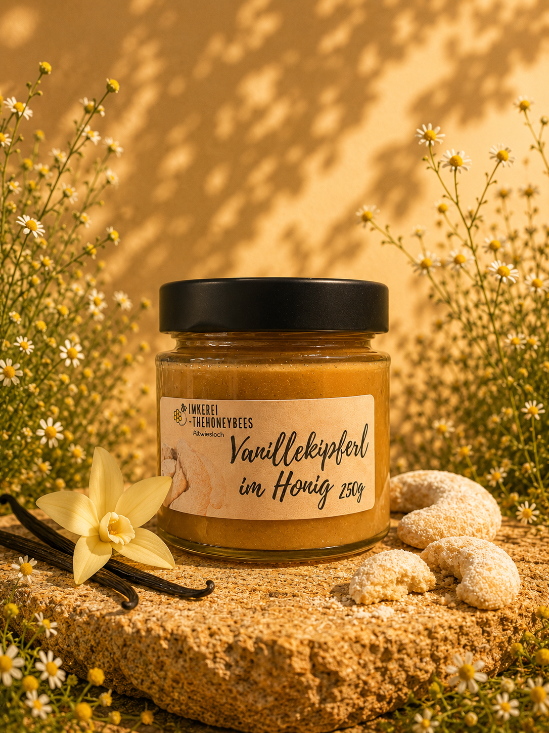 Vanillekipferl im Honig, 250g