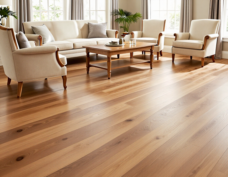 Classic living room with engineered oak hardwood flooring in Indianapolis