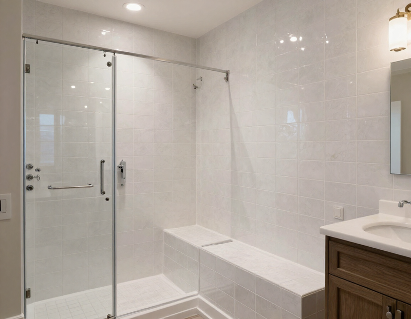 Master bath tile shower and backsplash installation in Indianapolis