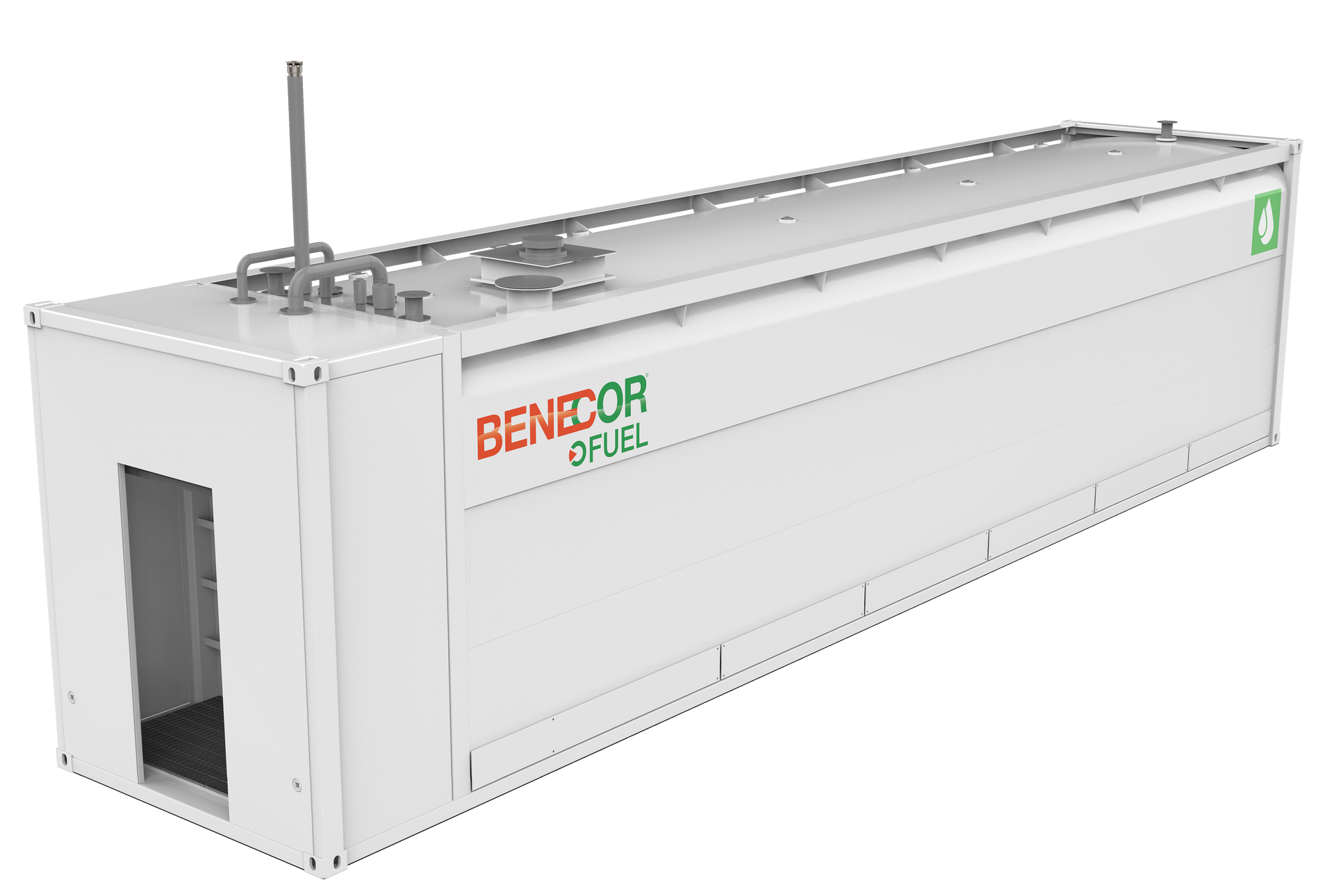 White industrial container with 